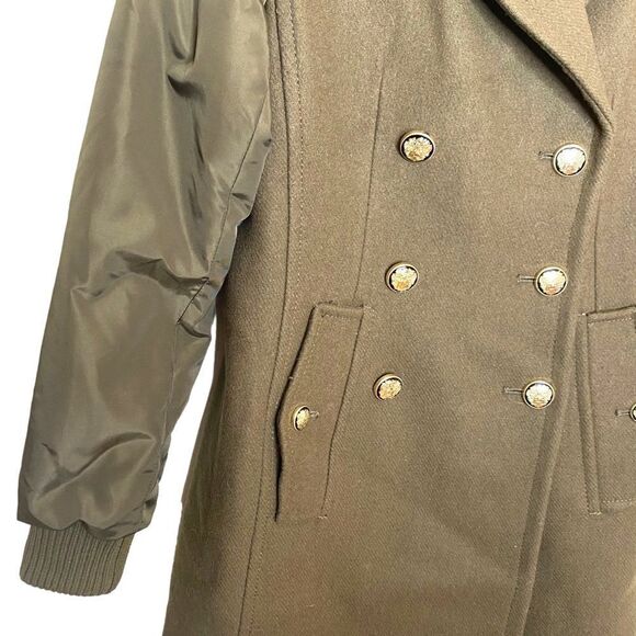 vince Camuto Double Breasted Wool Military Style Peacoat - Picture 3 of 14